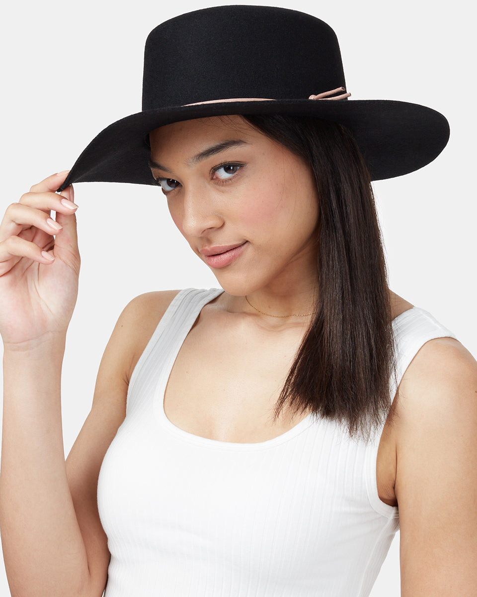 Tentree Harlow Boater Hat - Meteorite Black