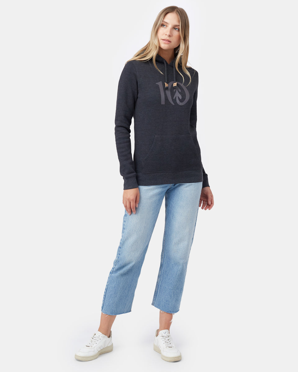 Tentree Women's Ten Hoodie - Meteorite Black Heather