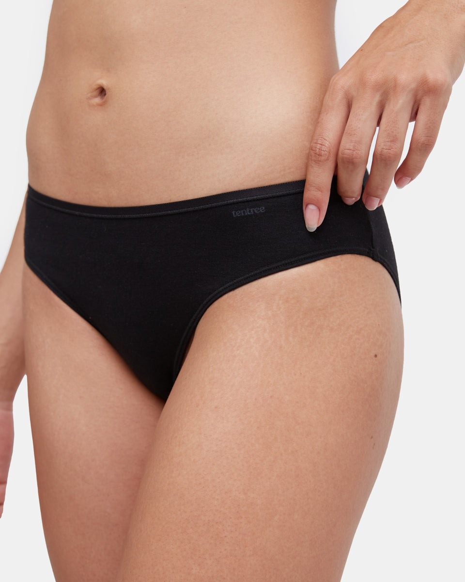 Tentree The Everyday Bikini Brief - Meteorite Black