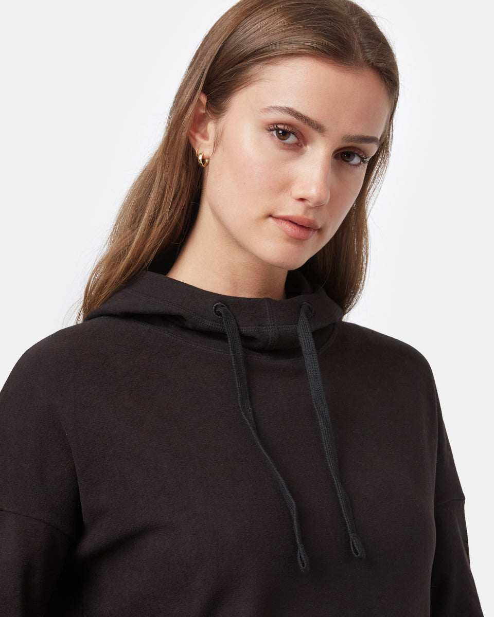 Tentree Women's Luxe Cowl Fleece - Jet Black