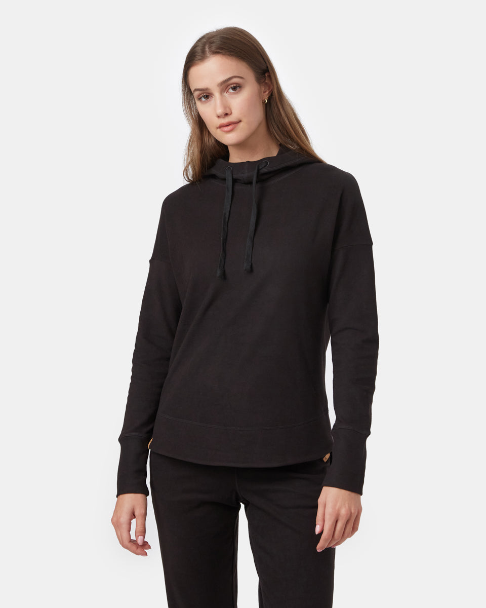 Tentree Women's Luxe Cowl Fleece - Jet Black