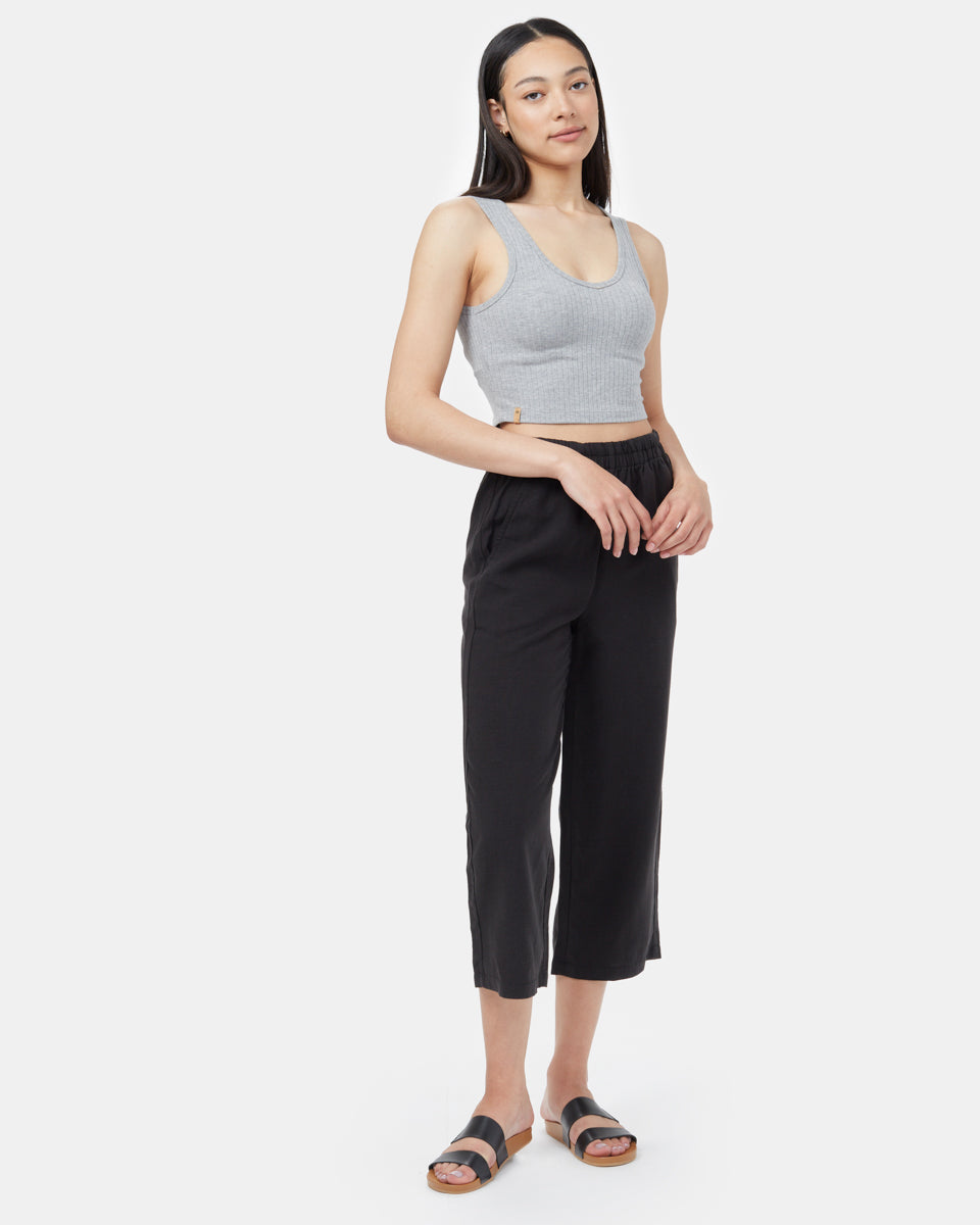Tentree Women's TreeLinen Billow Pant - Meteorite Black