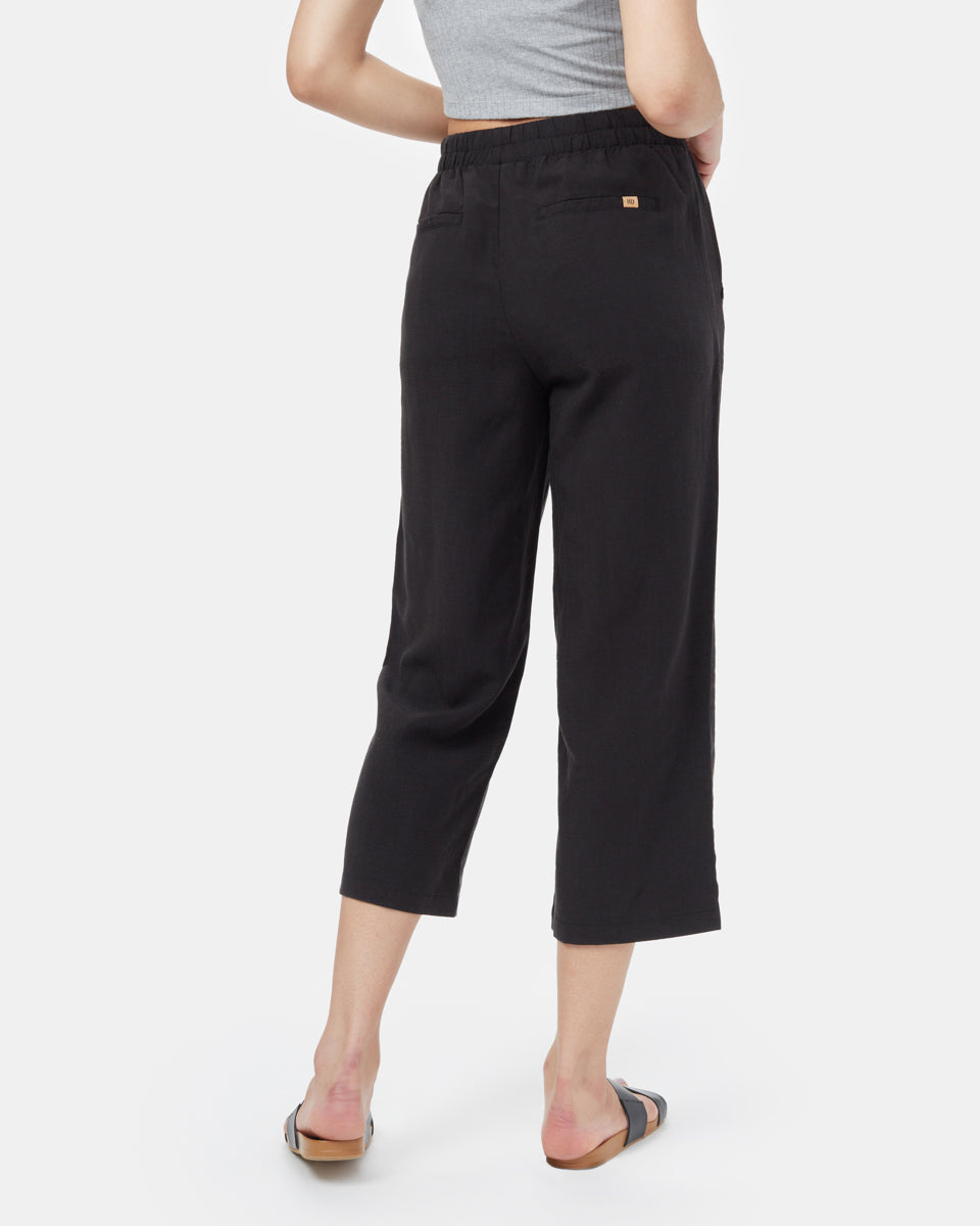Tentree Women's TreeLinen Billow Pant - Meteorite Black