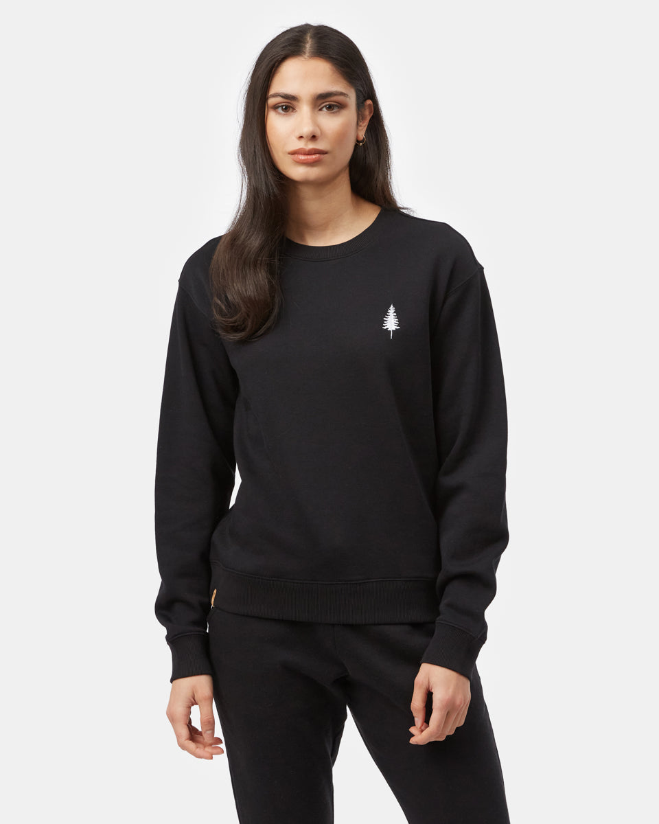 Tentree TreeFleece Golden Spruce Crew - Meteorite Black