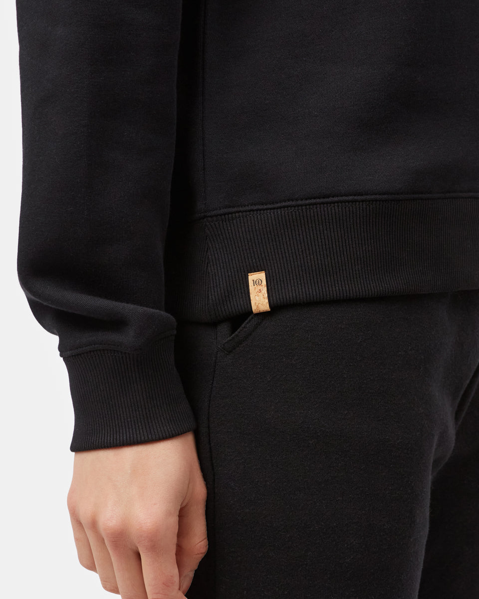 Tentree TreeFleece Golden Spruce Crew - Meteorite Black
