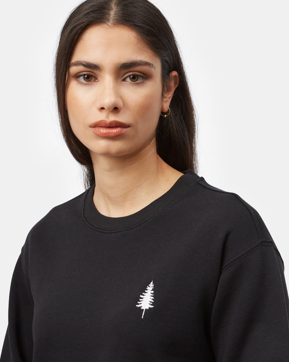 Tentree TreeFleece Golden Spruce Crew - Meteorite Black