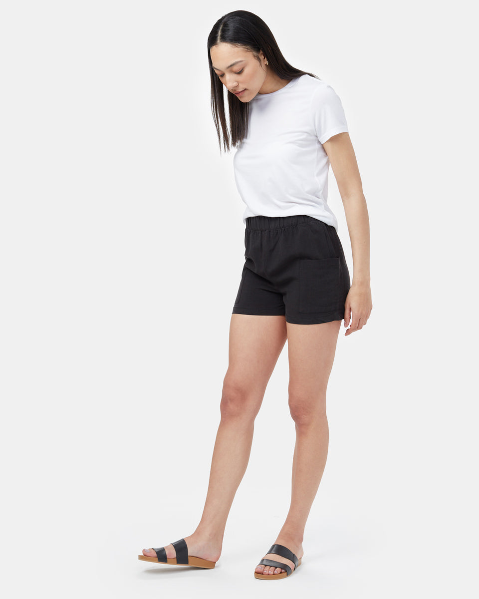 Tentree TreeLinen Offshore Short - Meteorite Black