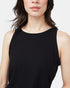 Tentree Women's Ribbed High Neck Tank - Meteorite Black