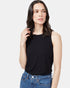 Tentree Women's Ribbed High Neck Tank - Meteorite Black