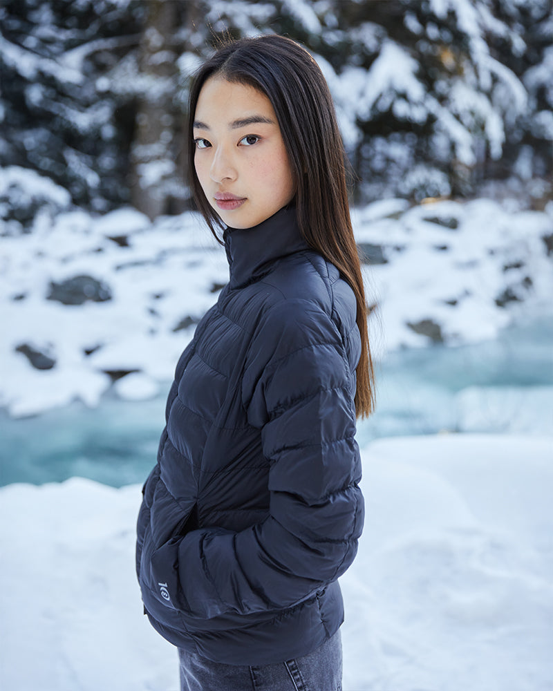 Tentree Women's Cloud Shell Packable Puffer - Meteorite Black