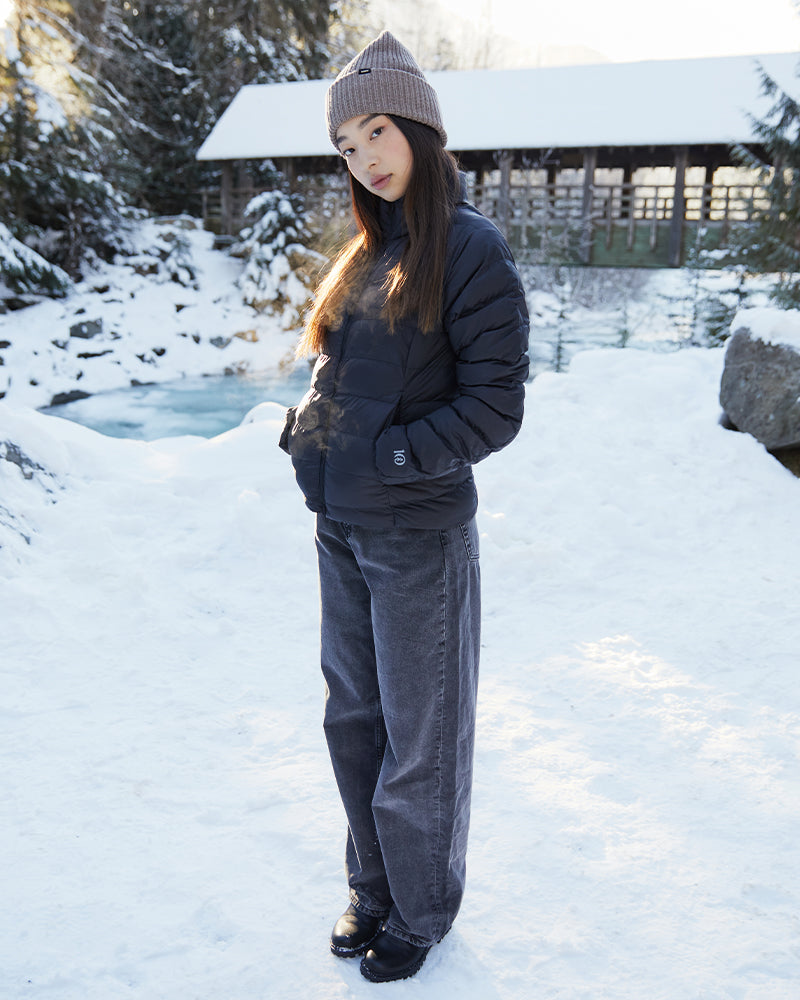 Tentree Women's Cloud Shell Packable Puffer - Meteorite Black