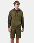Tentree French Terry Reynard Colour Blocked Hoodie - Olive Night Green Heather Meteorite Black Heather