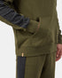 Tentree French Terry Reynard Colour Blocked Hoodie - Olive Night Green Heather Meteorite Black Heather