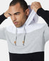 Tentree TreeFleece Blocked Reynard Hoodie - Optic White_Solid Black