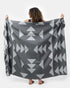 Tentree Geo Beach Blanket - Jet Black Cloud White