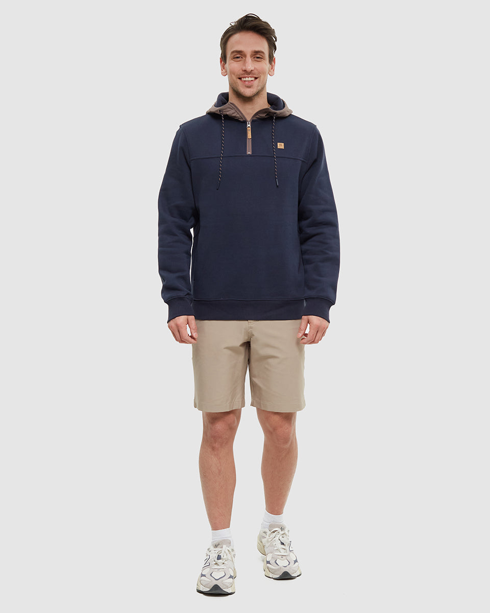 Tentree Men's Whistler 1/4 Zip - Midnight Blue Elkwood