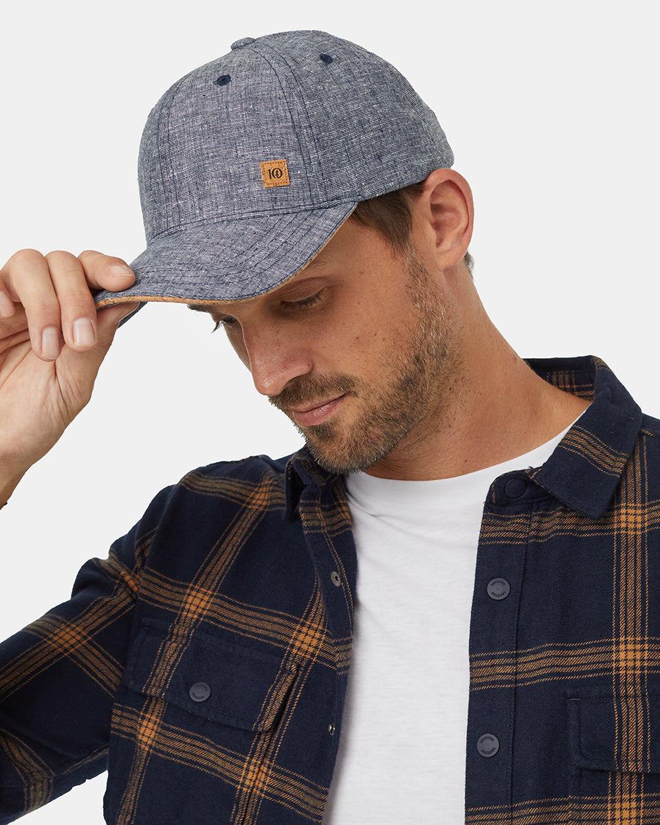 Tentree Cork Icon Hemp Elevation Hat - Midnight Blue Heather