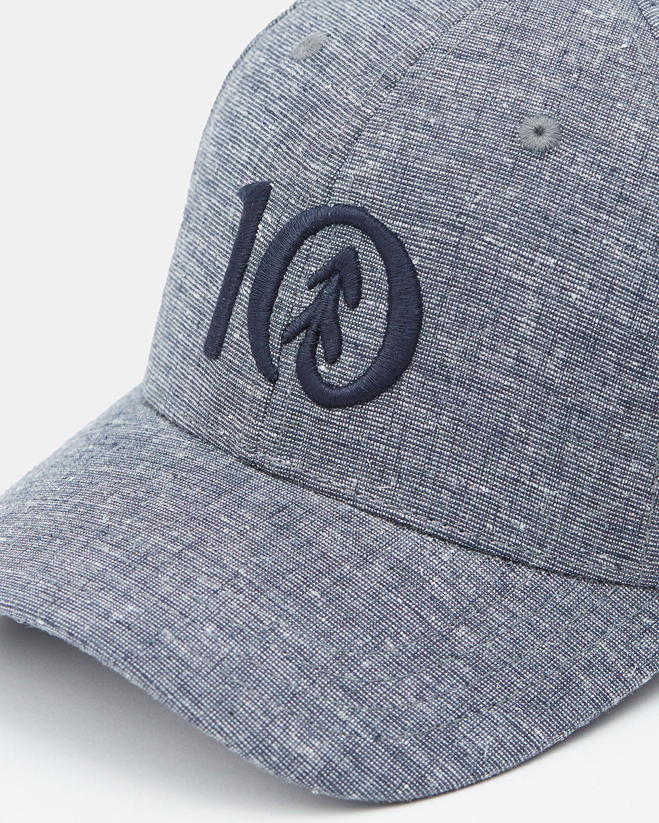 Tentree Logo Hemp Thicket Hat - Dark Ocean Blue Heather