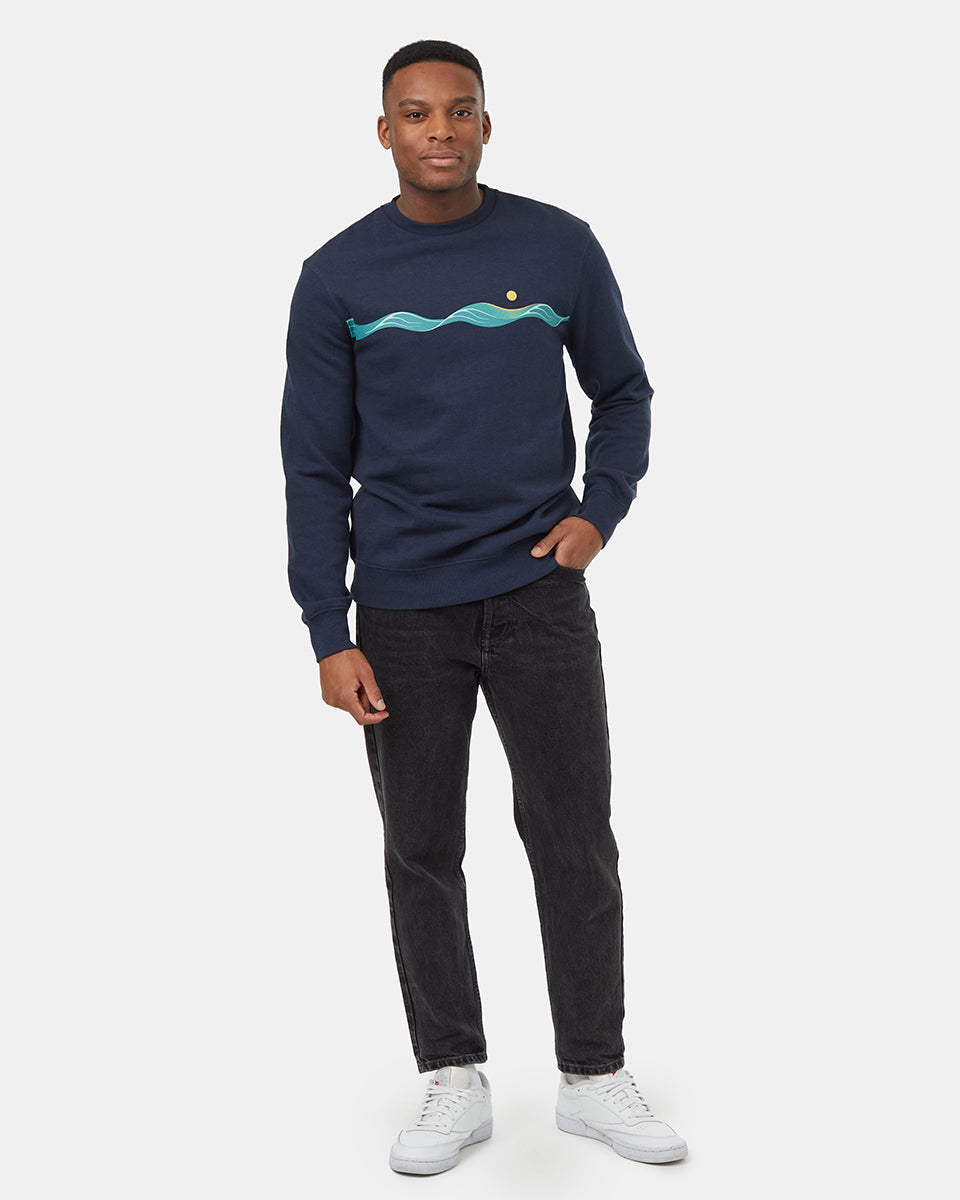 Tentree Men's Artist Series Crew - Dress Blue Shaded Spruce