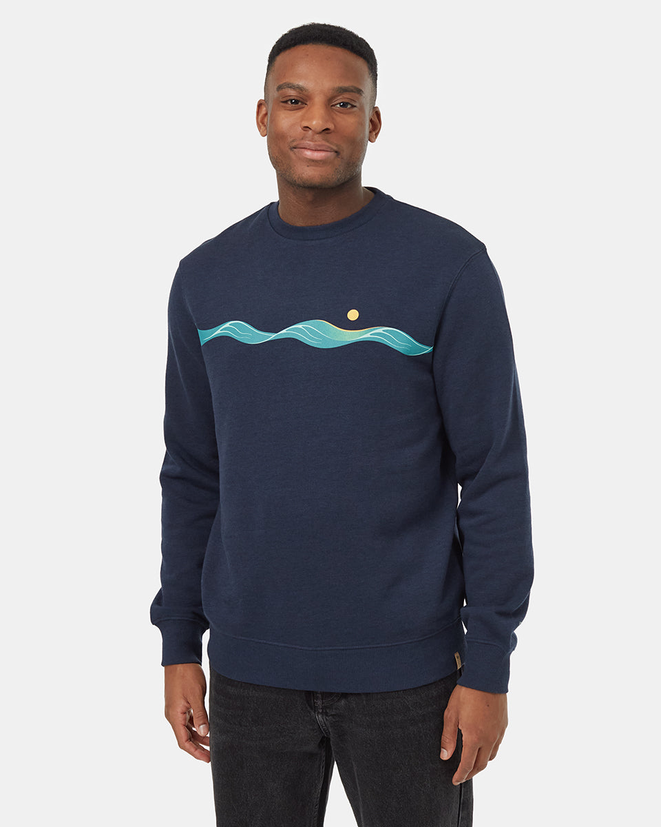 Tentree Men's Artist Series Crew - Dress Blue Shaded Spruce