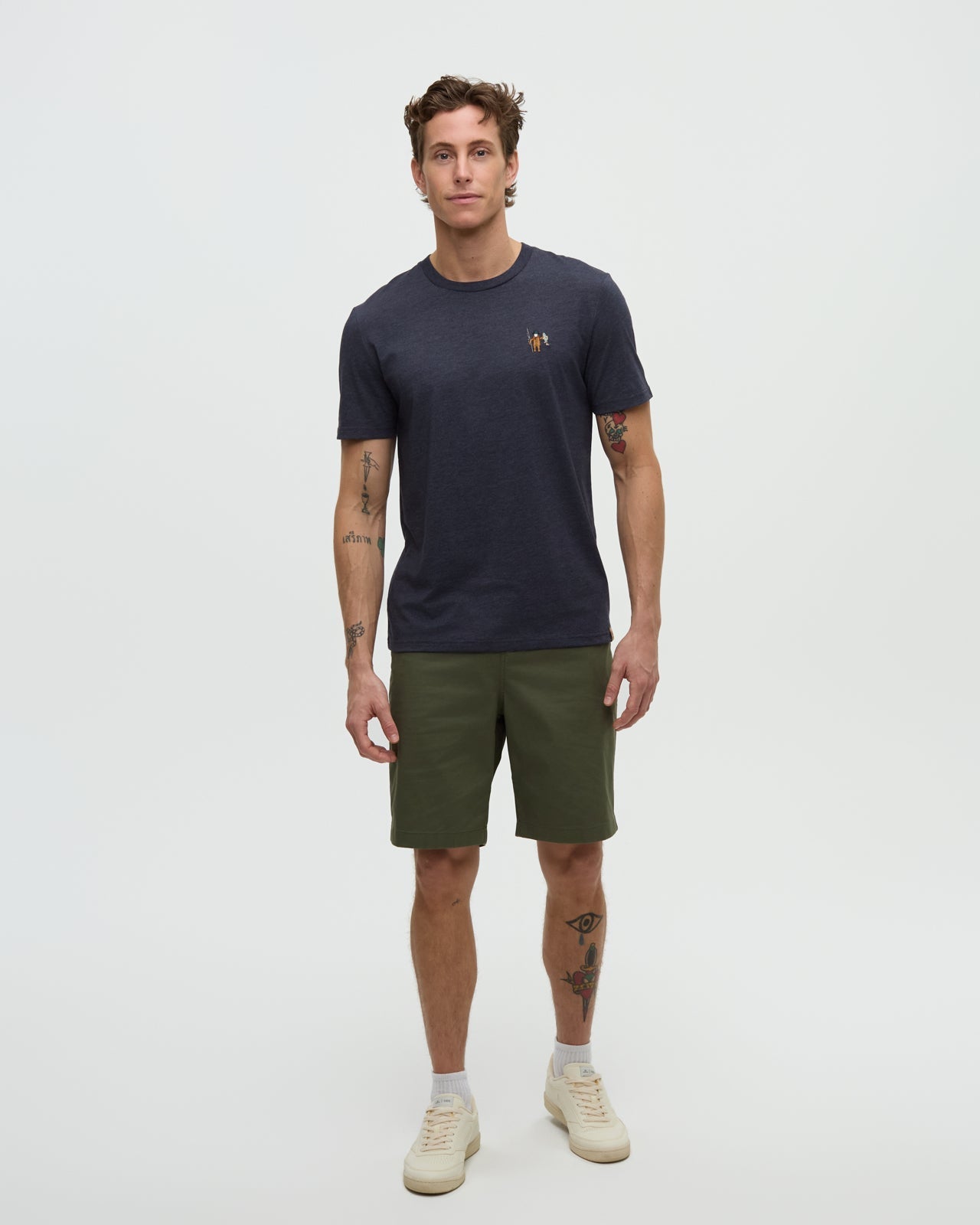 Tentree Men's Sasquatch T-Shirt - Midnight Blue Heather Fishing