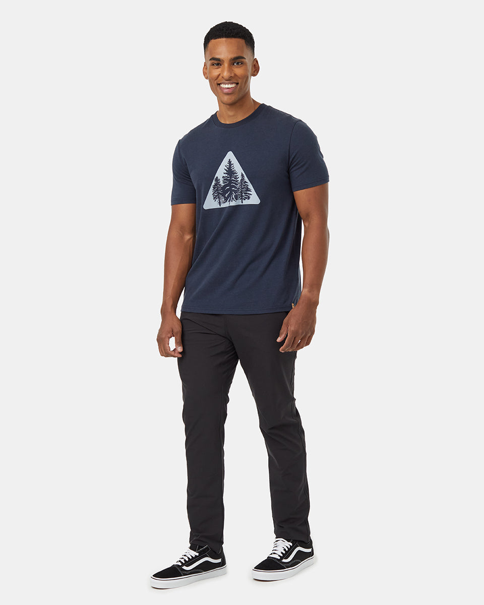 Tentree Men's Pine Trio T-Shirt - Midnight Blue Quarry