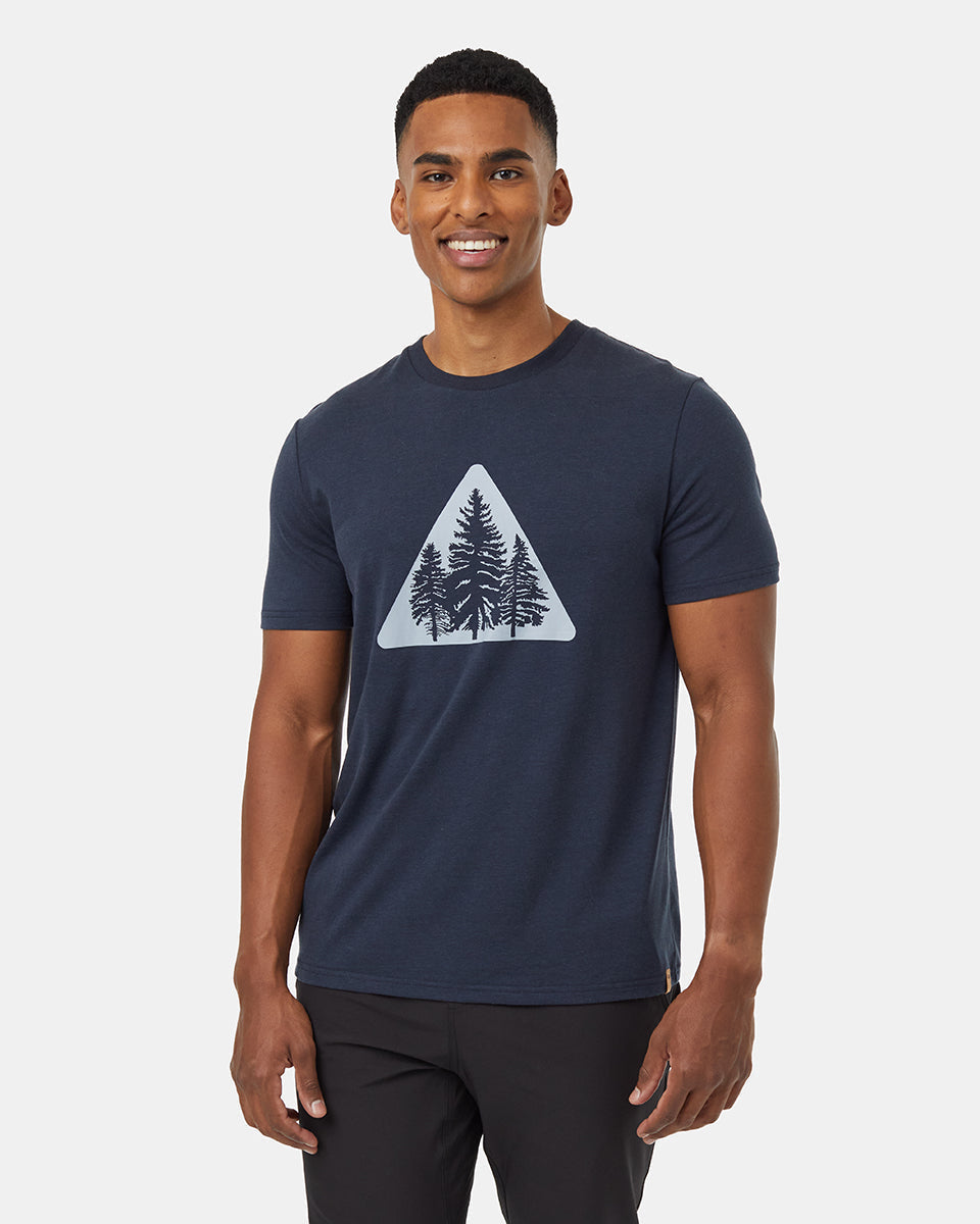 Tentree Men's Pine Trio T-Shirt - Midnight Blue Quarry
