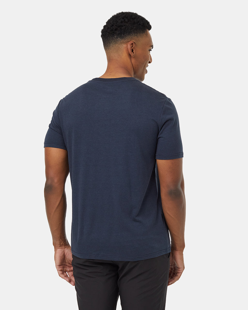 Tentree Men's Pine Trio T-Shirt - Midnight Blue Quarry