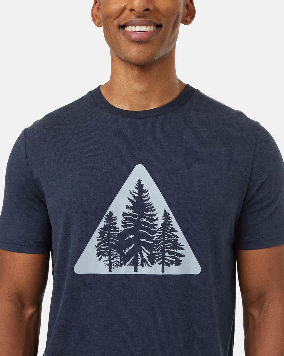 Tentree Men's Pine Trio T-Shirt - Midnight Blue Quarry