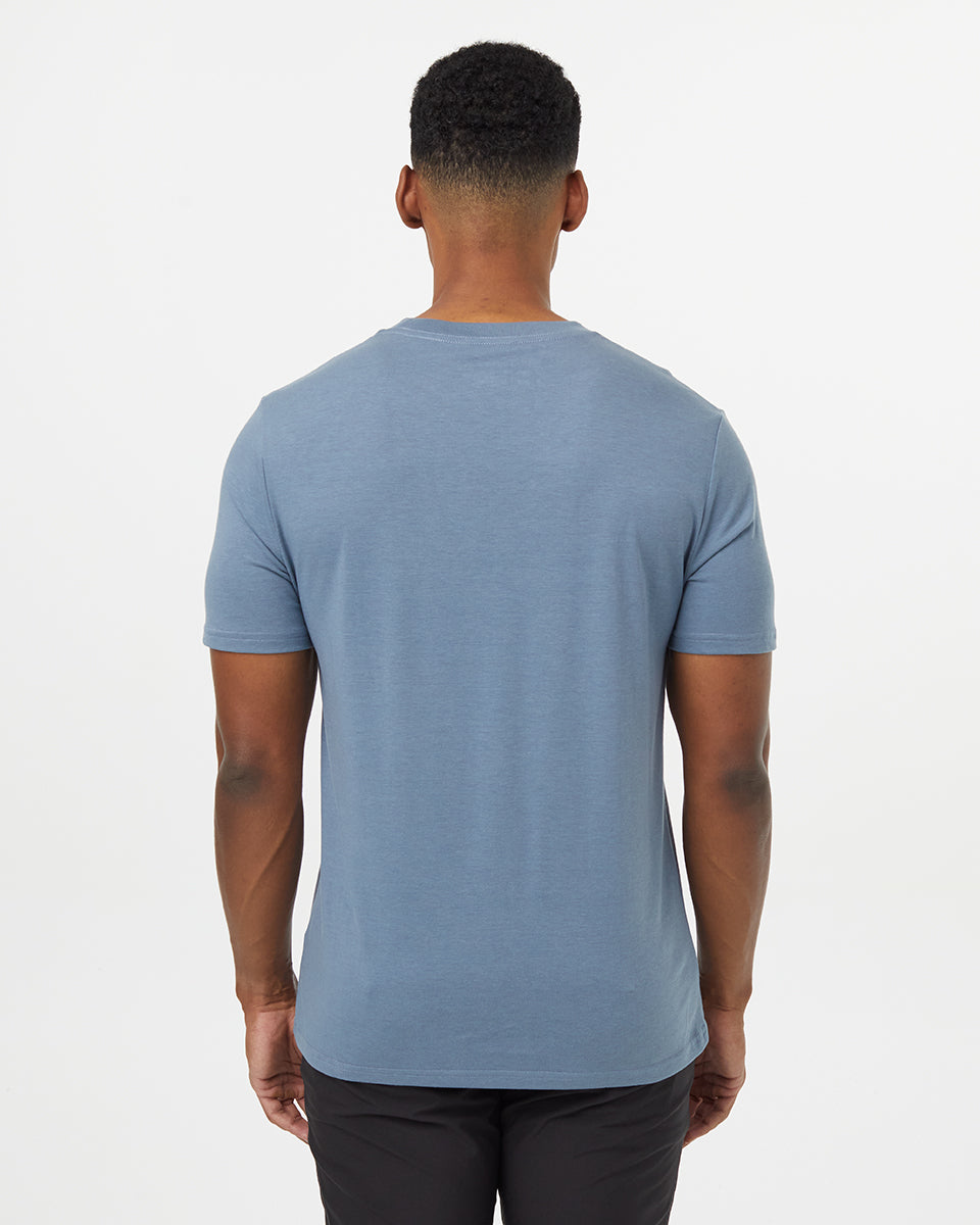 Tentree Men's Cloud Peak T-Shirt - Blue Mirage Cloud Peak