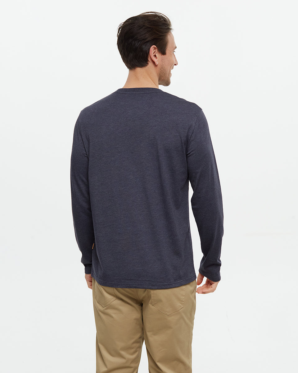 Tentree Men's TreeBlend Baker Longsleeve - Midnight Blue Heather