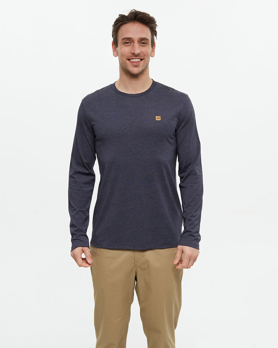 Tentree Men's TreeBlend Baker Longsleeve - Midnight Blue Heather