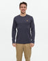 Tentree Men's TreeBlend Baker Longsleeve - Midnight Blue Heather