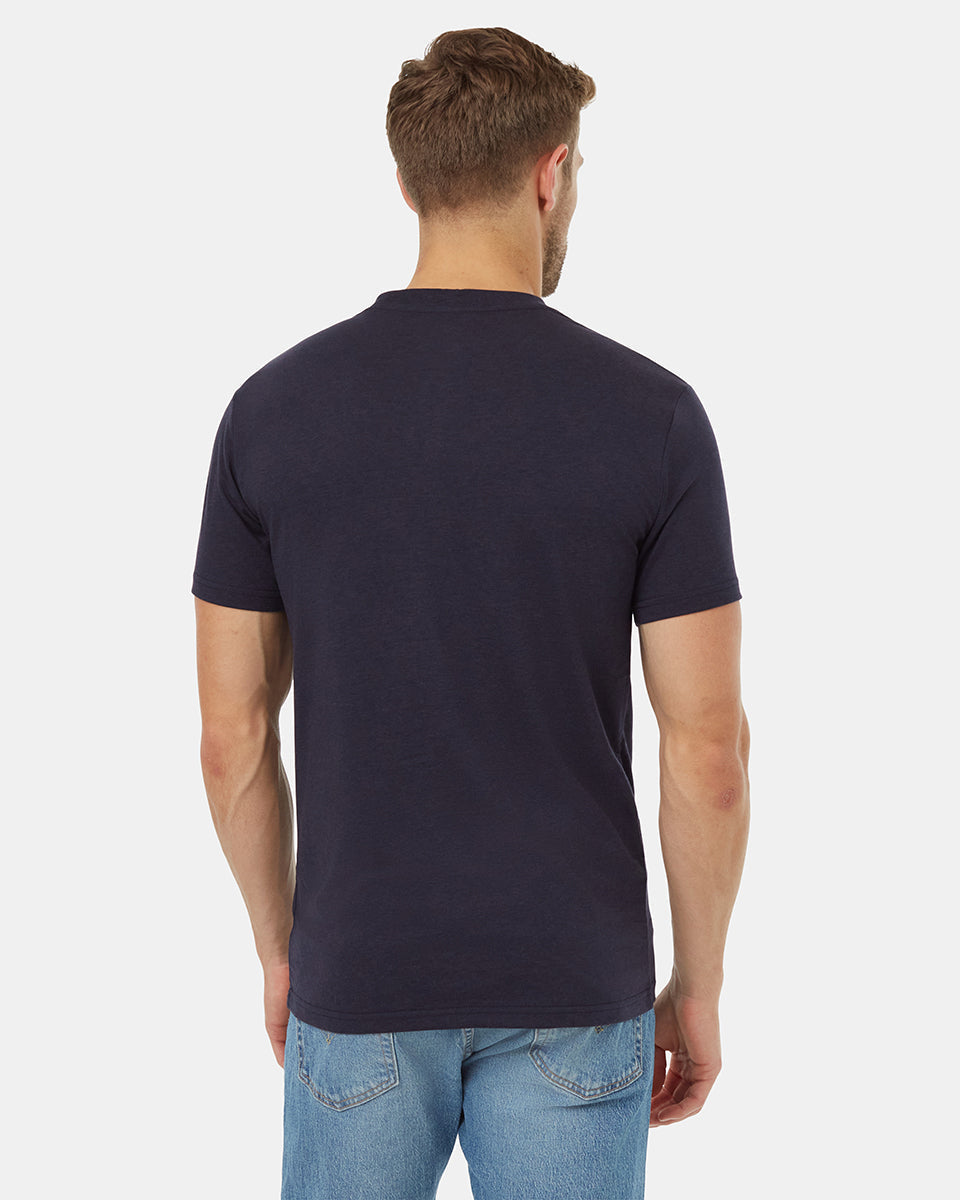Tentree Men's Photo Forest Logo T-Shirt - Midnight Blue Forest Green