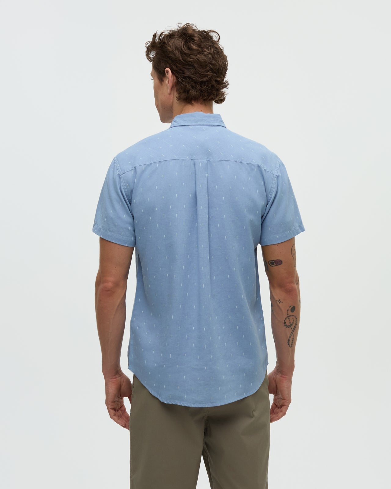Tentree Men's Small Tree Mancos Shirt - Lakeside Blue Small Tree