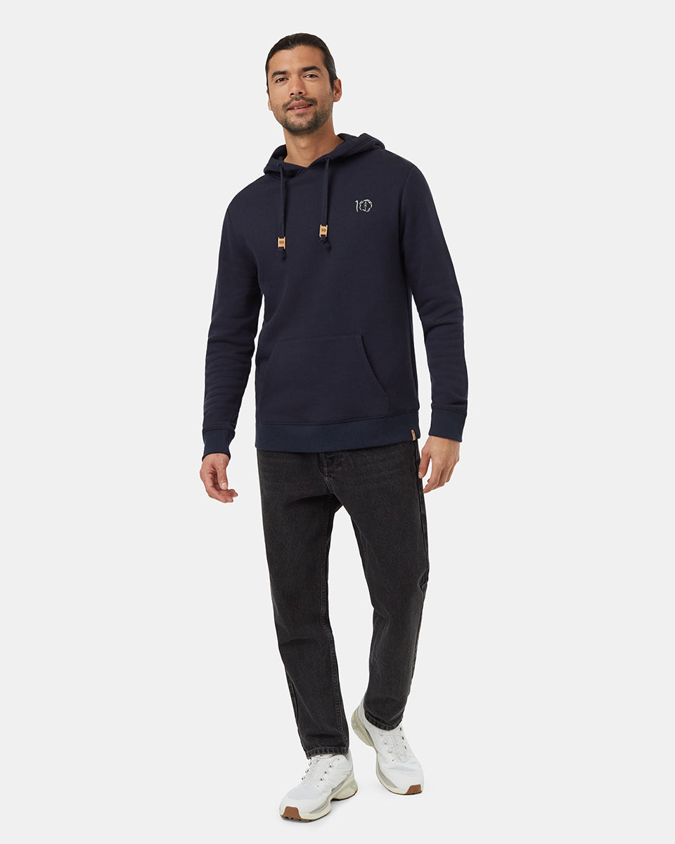 Tentree Men's Artist Series Leaf Ten Hoodie - Midnight Blue Eucalyptus