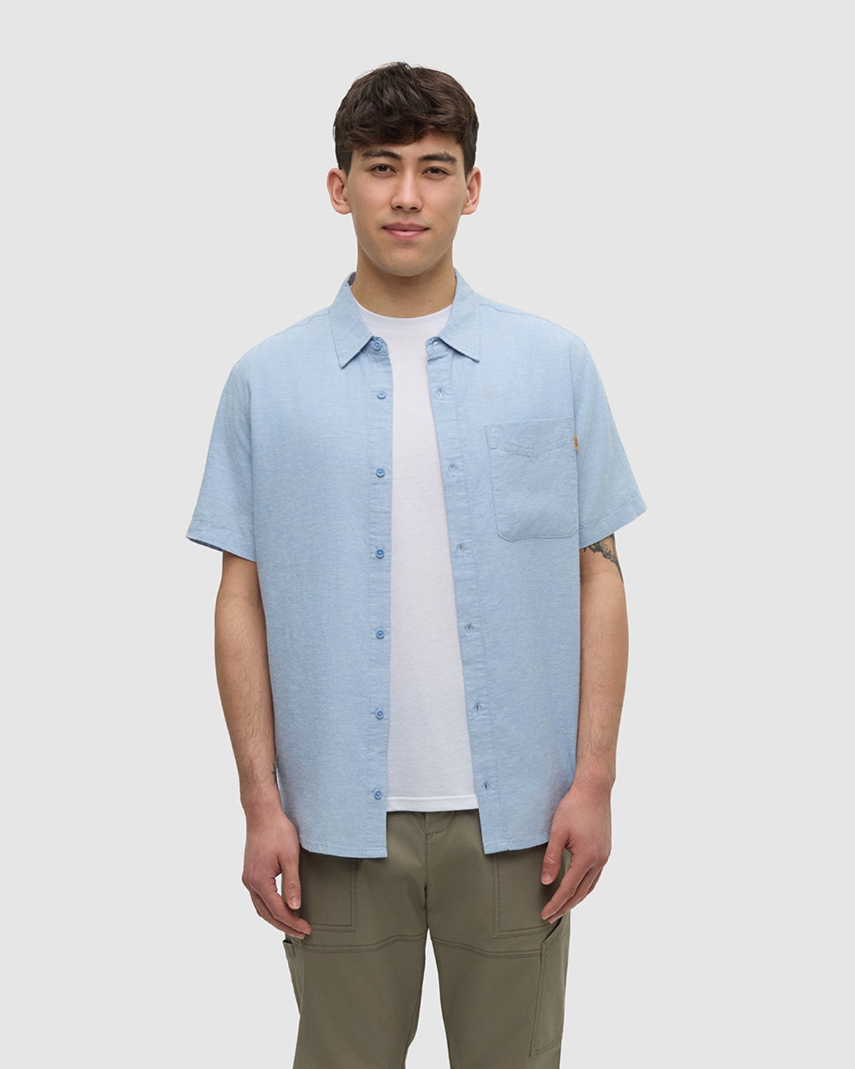 Tentree Men's Dundas Shirt - Lakeside Blue