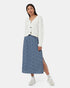 Tentree Women's Yaletown Skirt - Canyon Blue Flourish Floral