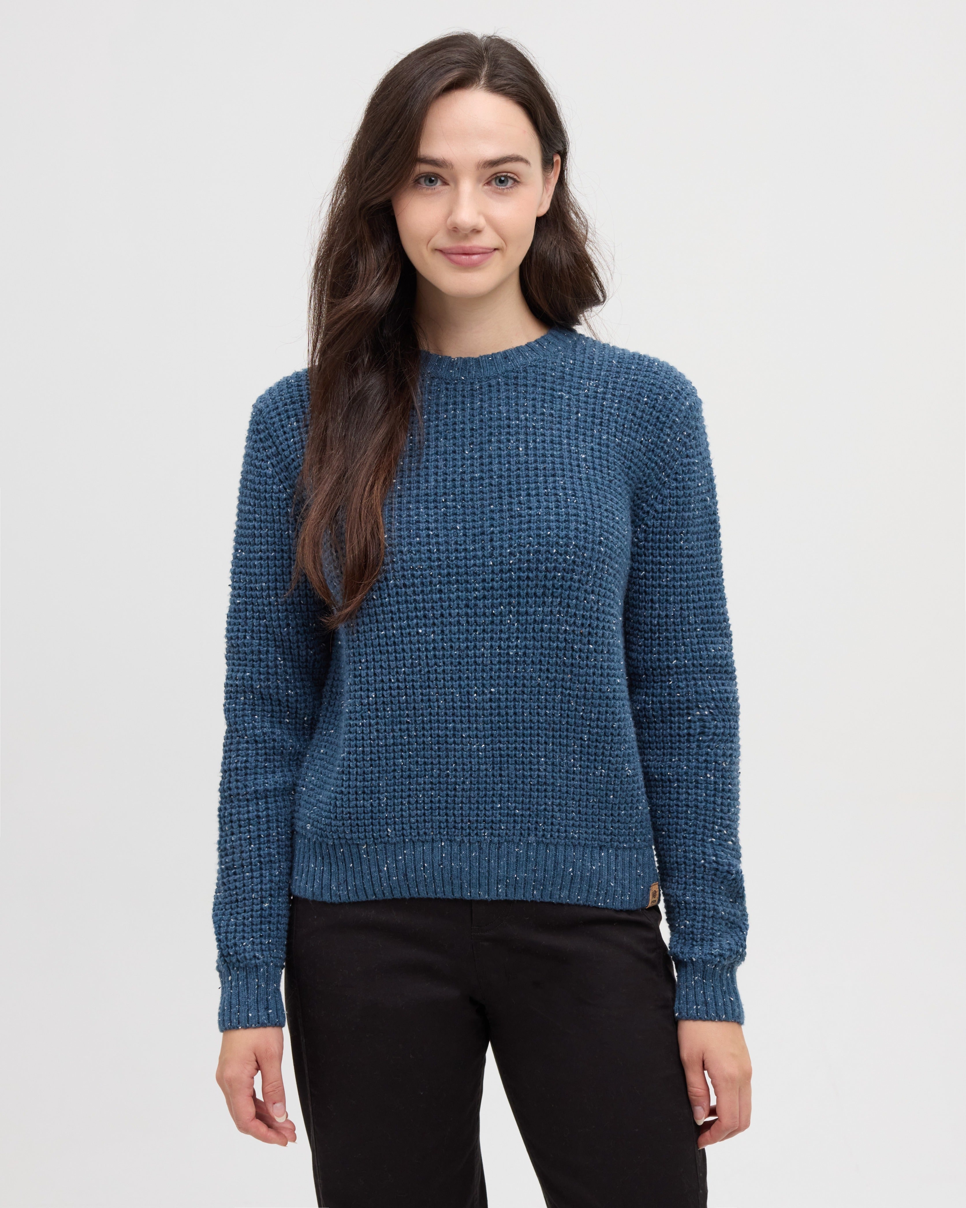 Tentree Women's Morrell Fleck Sweater - Blue Horizon Fleck