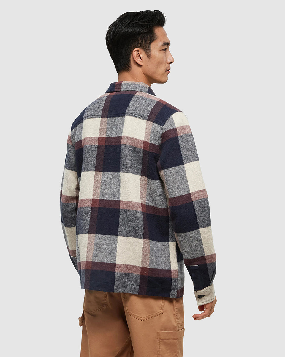 Tentree Men's Woodford Jacket - Midnight Blue Cabin Plaid