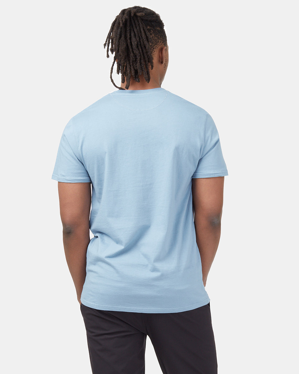 Tentree Organic Cotton Embroidered Ten T-Shirt - Dusk Blue