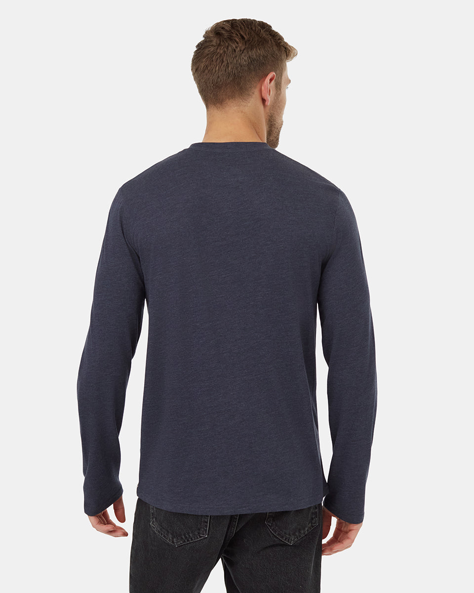 Tentree Men's TreeBlend Baker Longsleeve - Midnight Blue Heather