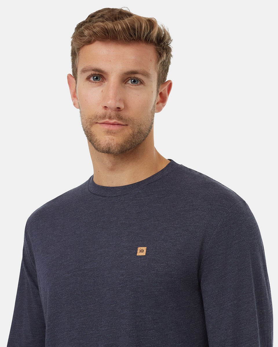 Tentree Men's TreeBlend Baker Longsleeve - Midnight Blue Heather