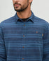 Tentree Men's Stretch Forest Shirt - Blue Horizon Canyon Stripe