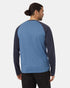 Tentree Men's TreeBlend Baker Henley Longsleeve - Canyon Blue Heather Midnight Blue Heather