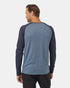 Tentree Men's TreeBlend Baker Henley Longsleeve - Blue Mirage Heather Midnight Blue Heather
