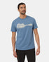 Tentree Men's Summer Guitar T-Shirt - Canyon Blue Silver Cloud Grey
