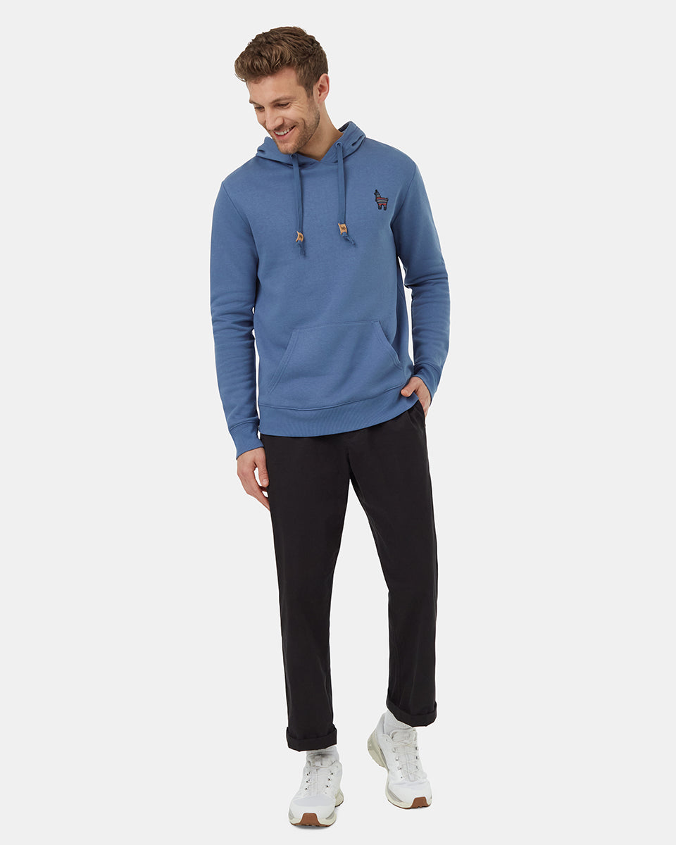 Tentree Men's Peru Embroidered Llama Hoodie - Canyon Blue Tide