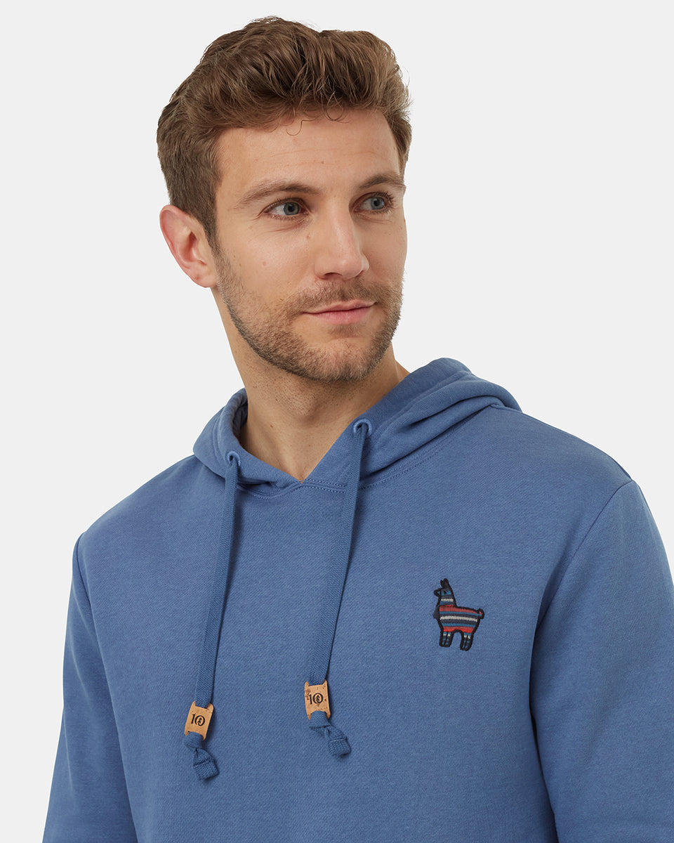 Tentree Men's Peru Embroidered Llama Hoodie - Canyon Blue Tide