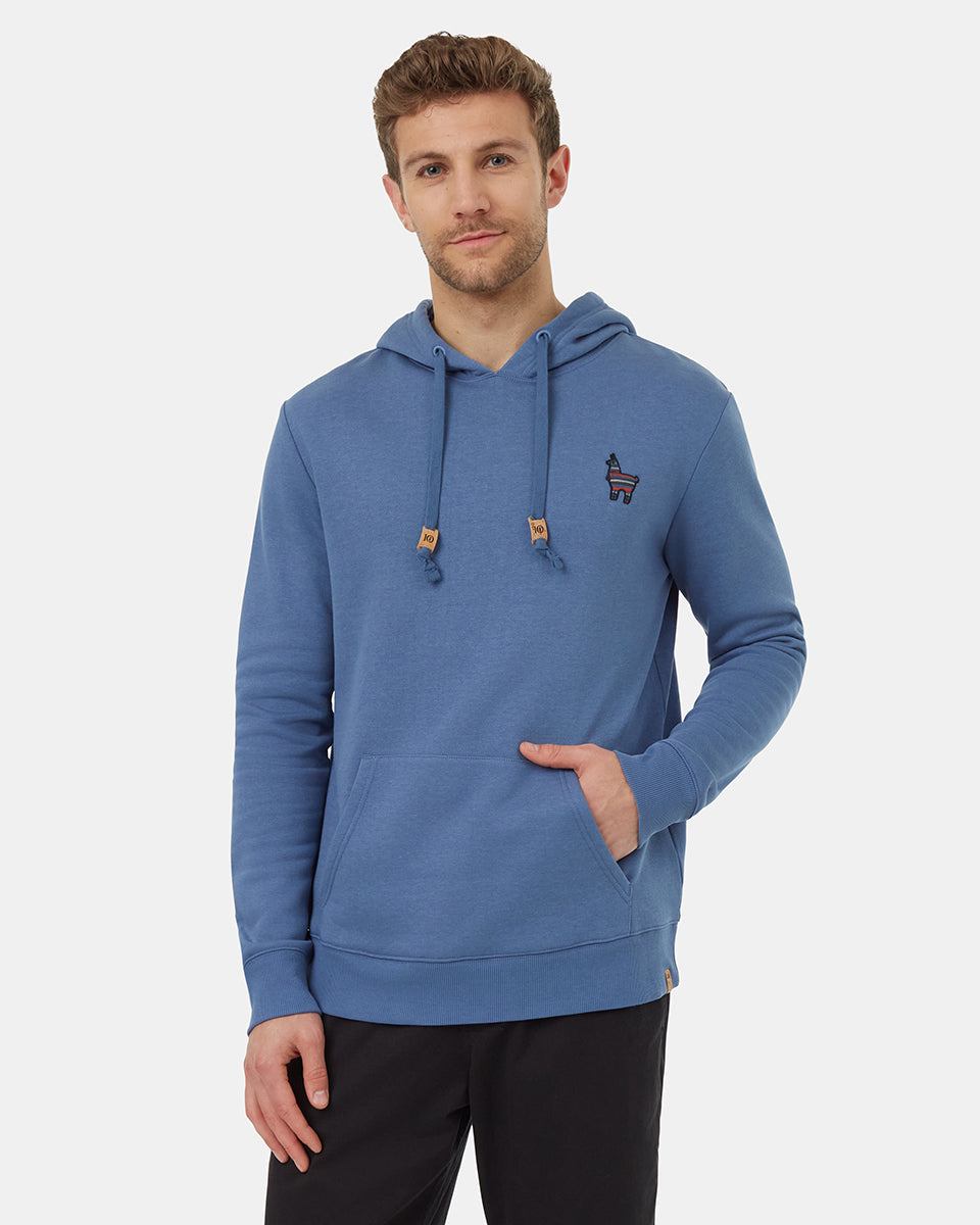 Tentree Men's Peru Embroidered Llama Hoodie - Canyon Blue Tide